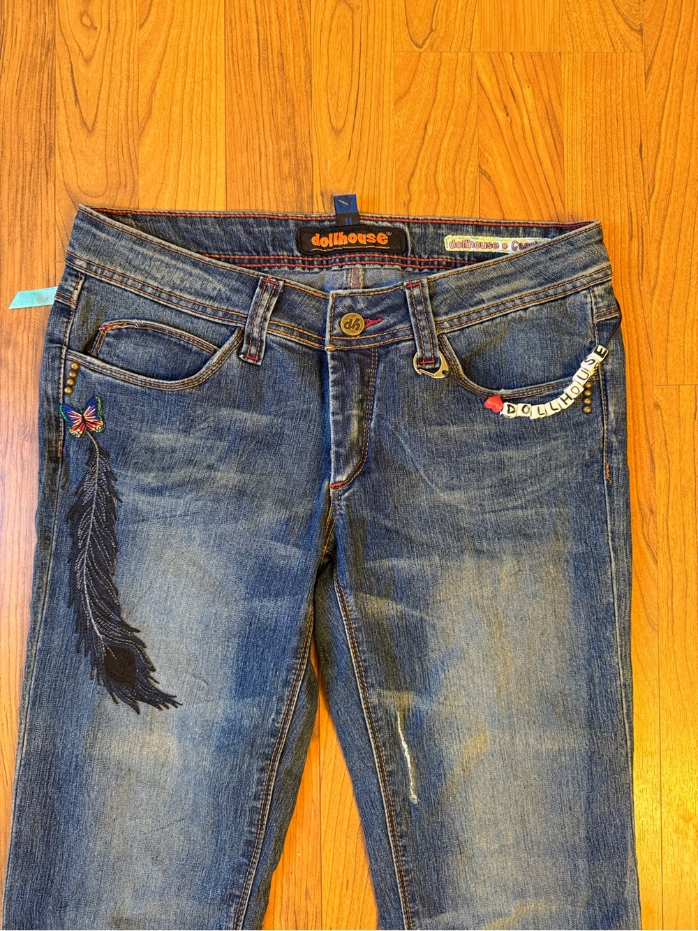 Iconic Dollhouse “Caspian” Jeans WITH Butterfly and Feather!